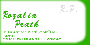 rozalia prath business card